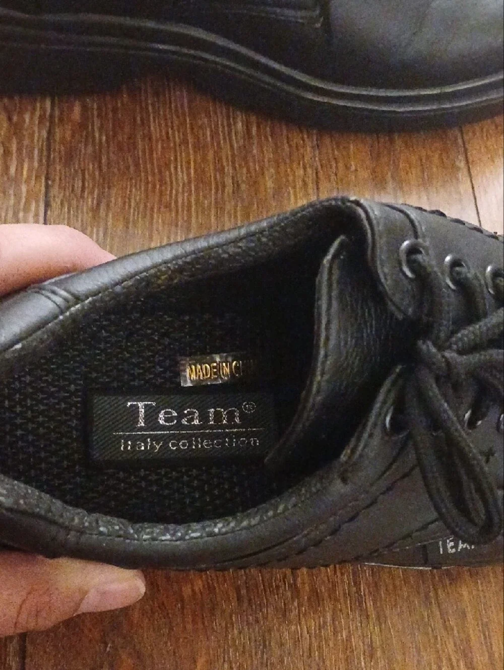 Men's Black Lace-Up Oxford Work Shoes